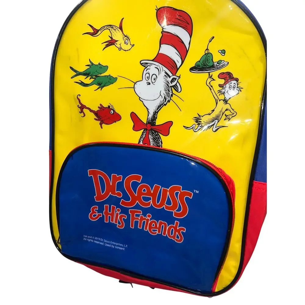 Dr. Seuss & Friends Mini Toddler Backpack Cat in the Hat School Bag Kids 2019